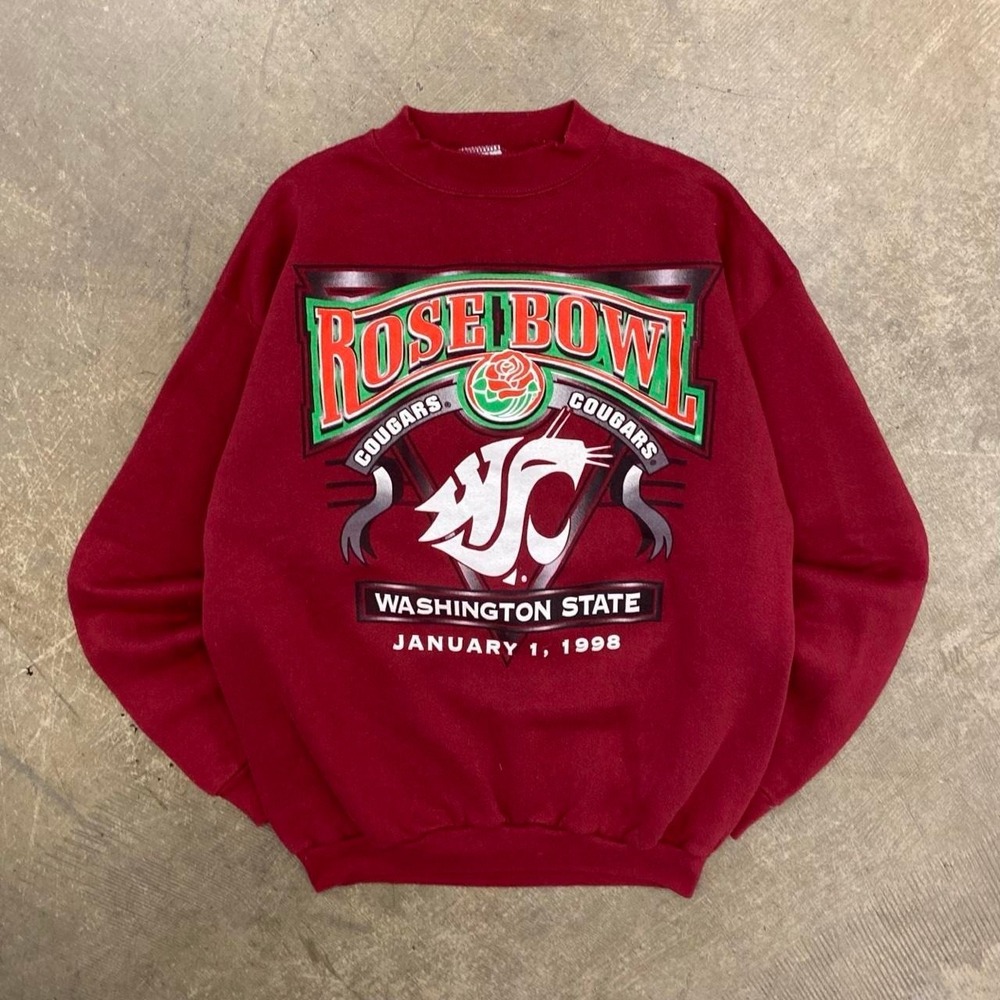 Vintage Washington State Cougars Rose Bowl 1998 Logo 7 Sweatshirt Crewneck Large